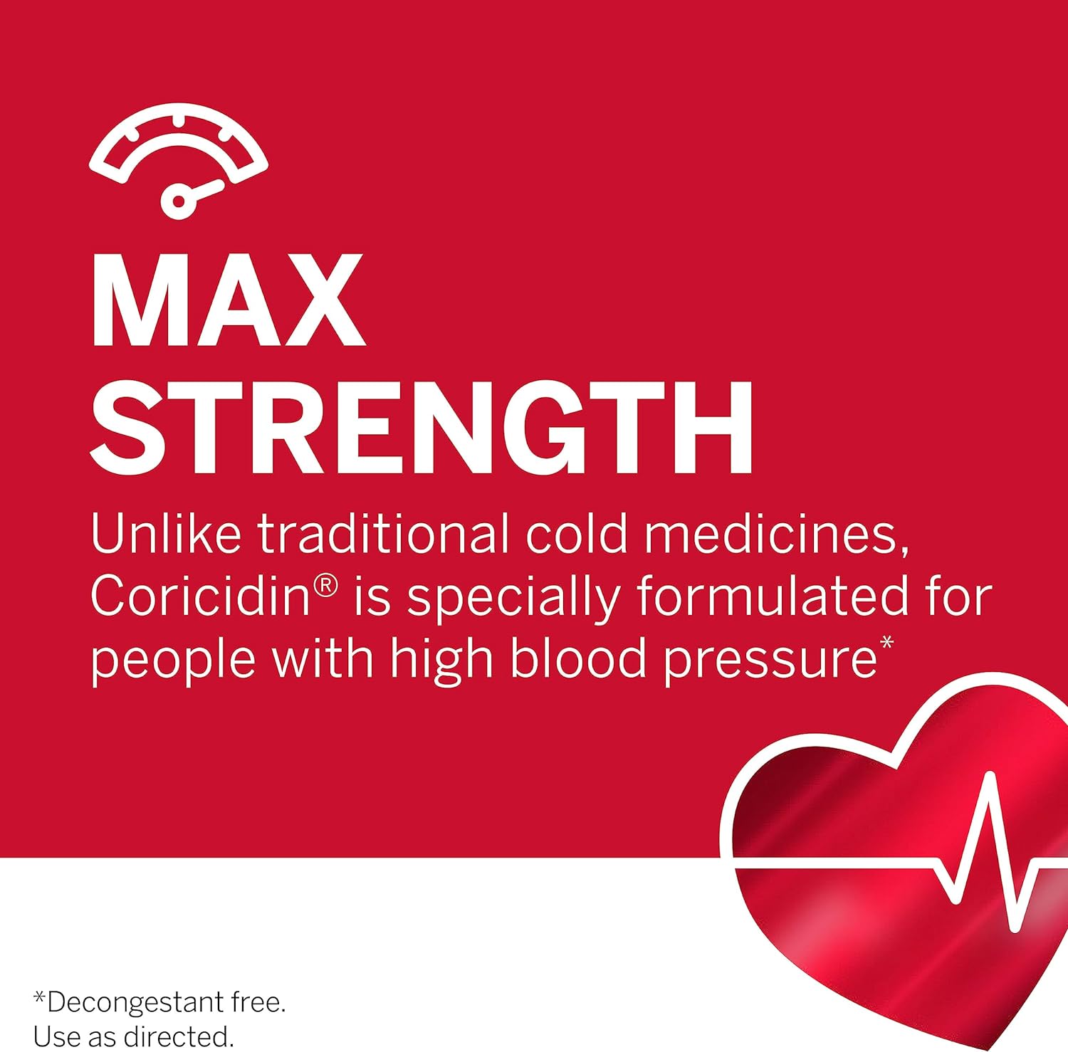 Coricidin HBP, Decongestant-Free Cold Symptom Relief for People with High Blood Pressure, Maximum Strength, Flu & Chest Congestion Liquid Gels, 24 Count : Health & Household