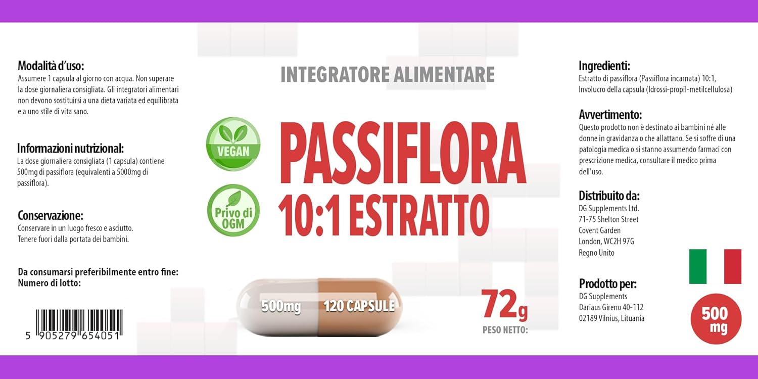 Hepatica Passion Flower 5,000Mg | 10:1 Extract (500Mg) | 120 Vegan Capsules | High Strength Stress, Relaxation & Sleep Support | 3Rd Party Lab Tested