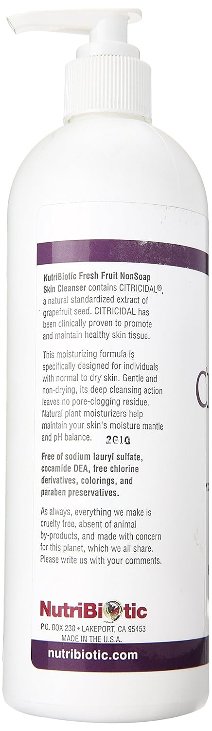 NutriBiotic Nonsoap Skin Cleanser, Fresh Fruit, 16  