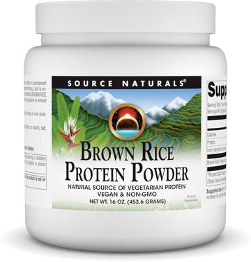 Source Naturals Brown Rice Protein, Vegan & Non-Gmo* - 16 Oz Powder