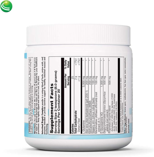 Nutra Biogenesis Intestinal Support Complex - Gut Health Powder, Gi Intestinal Supplement For Women & Men, L-Glutamine, Slippery Elm, Marshmallow & Licorice - 5.6 Oz (20 Servings)