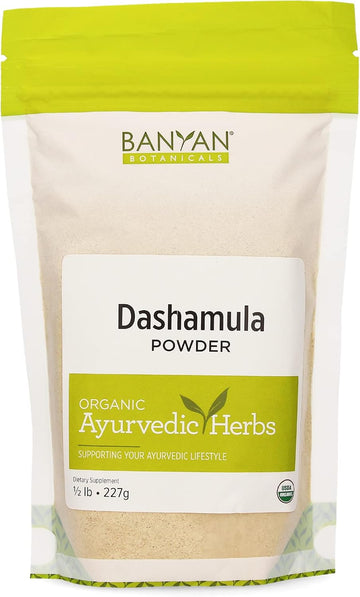 Banyan Botanicals Dashamula Powder - Certified Organic, 1/2  - A Traditional Ayurvedic Formula For Pacifying Vata And Supporting Proper Function Of The Nervous System