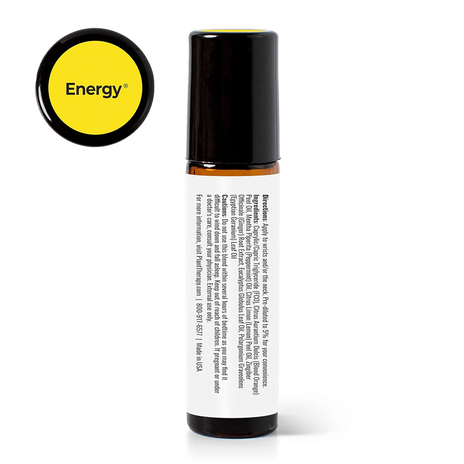 Plant Therapy Energy Essential Oil Blend 10 mL (1/3 oz) Refreshing, Energizing Blend 100% Pure, Pre-Diluted Roll-On, Natural Aromatherapy, Therapeutic Grade : Health & Household