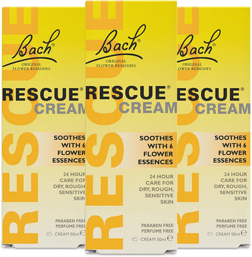 Rescue Cream, 24 Hour Moisturising Cream With Flower Essences For Emotional Wellness And Balance, Fragrance Free, Only For Skin, 1 X 50 Ml