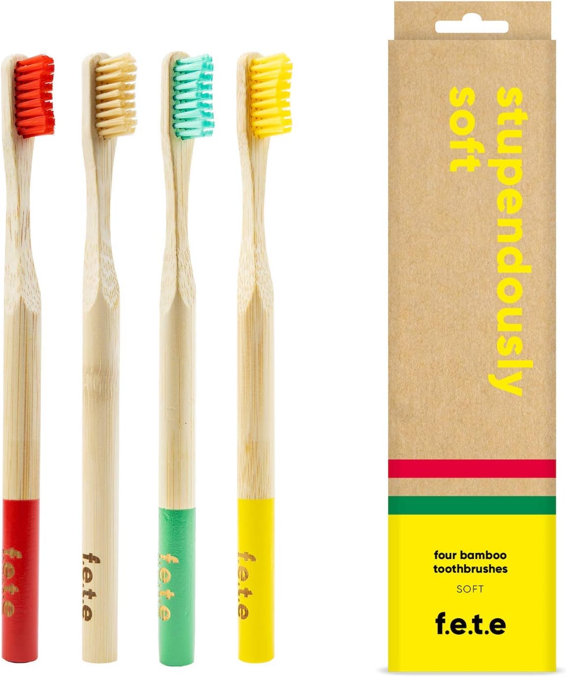 f.e.t.e | Stupendously Soft Bamboo Toothbrush Multipack | Biodegradable & Compostable Handle | Recyclable Soft Bristles | Sustainable | Vegan : Amazon.co.uk: Health & Personal Care