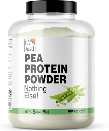 It'S Just! - 100% Pea Protein, Vegan Plant Based, Grown In Canada, Premium Quality, Smooth Texture, Gluten Free, Keto Friendly (Unflavored, 5 Pound)