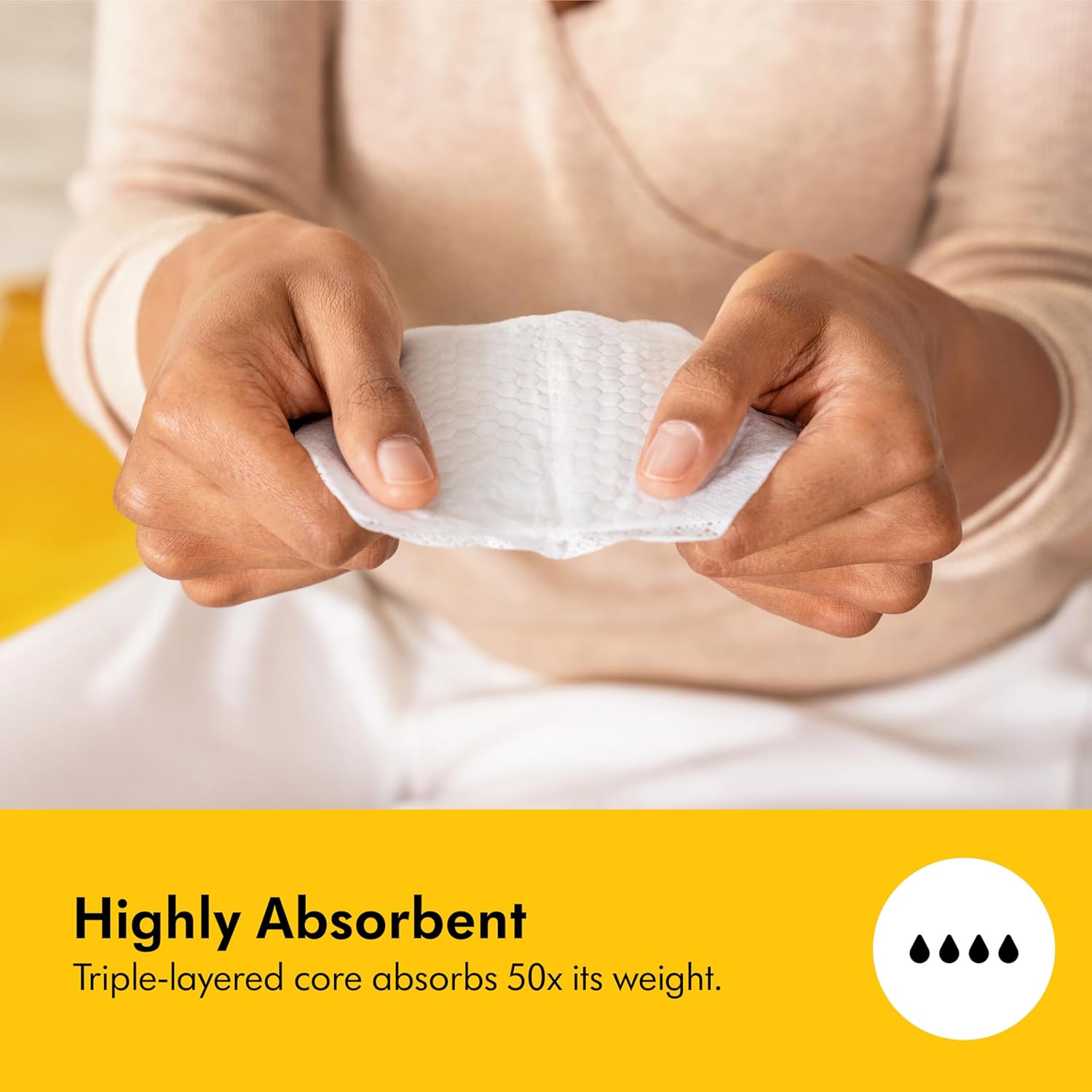 Medela Safe & Dry Washable Nursing Pads, 4 Count Breast Pads For Breastfeeding, Ultra-Absorbent, Reusable, No-Slip Contoured Design : Baby