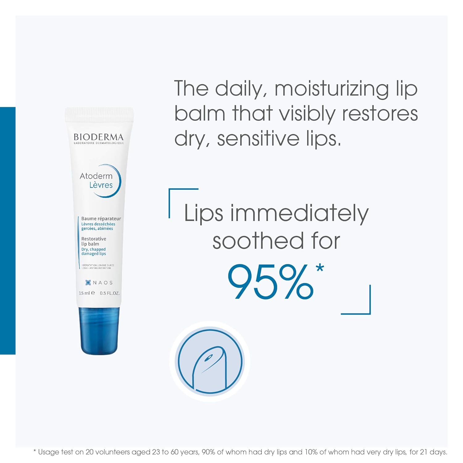 Bioderma Atoderm Lip Balm - Moisturizing and Nourishing Lip Balm for Dry, Chapped Lips : Beauty & Personal Care