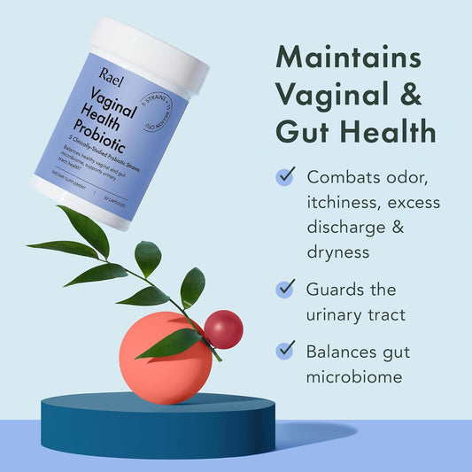 Rael Probiotics for Women - Supplements, Digestive Enzymes, Prebiotics, pH Balance, Vaginal Odor & Flora, Urinary Tract & Gut Health (30 Day Supply)