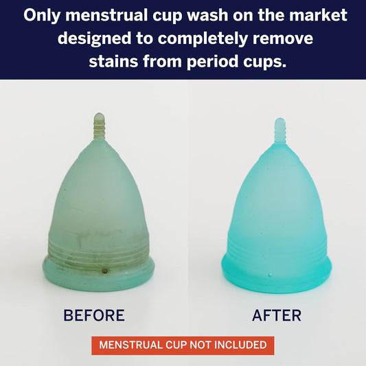 Pixie Cup Stain Remover For Wash Menstrual Cup - The Only Sterilizer Cleaner That Will Remove Stains On Your Reusable Menstrual Discs & Period Cups - Organic And Natural Ingredients (5 Packets)