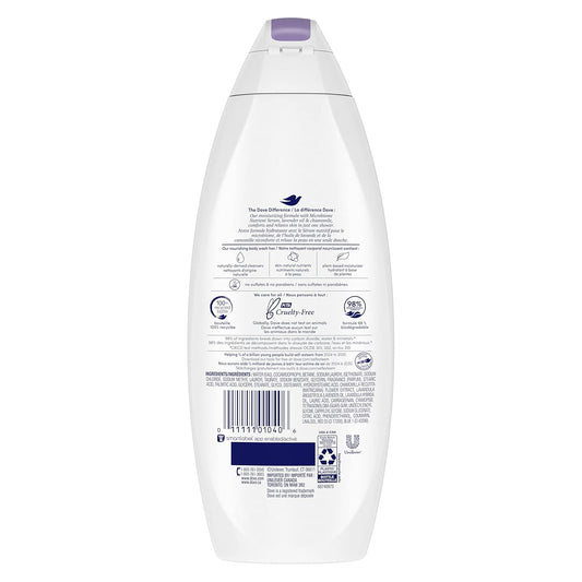 Dove Body Wash For Softer And Smoother Skin After Just One Use Lavender Oil And Chamomile Stress Relieving And Calming 22 Oz, 4 Count