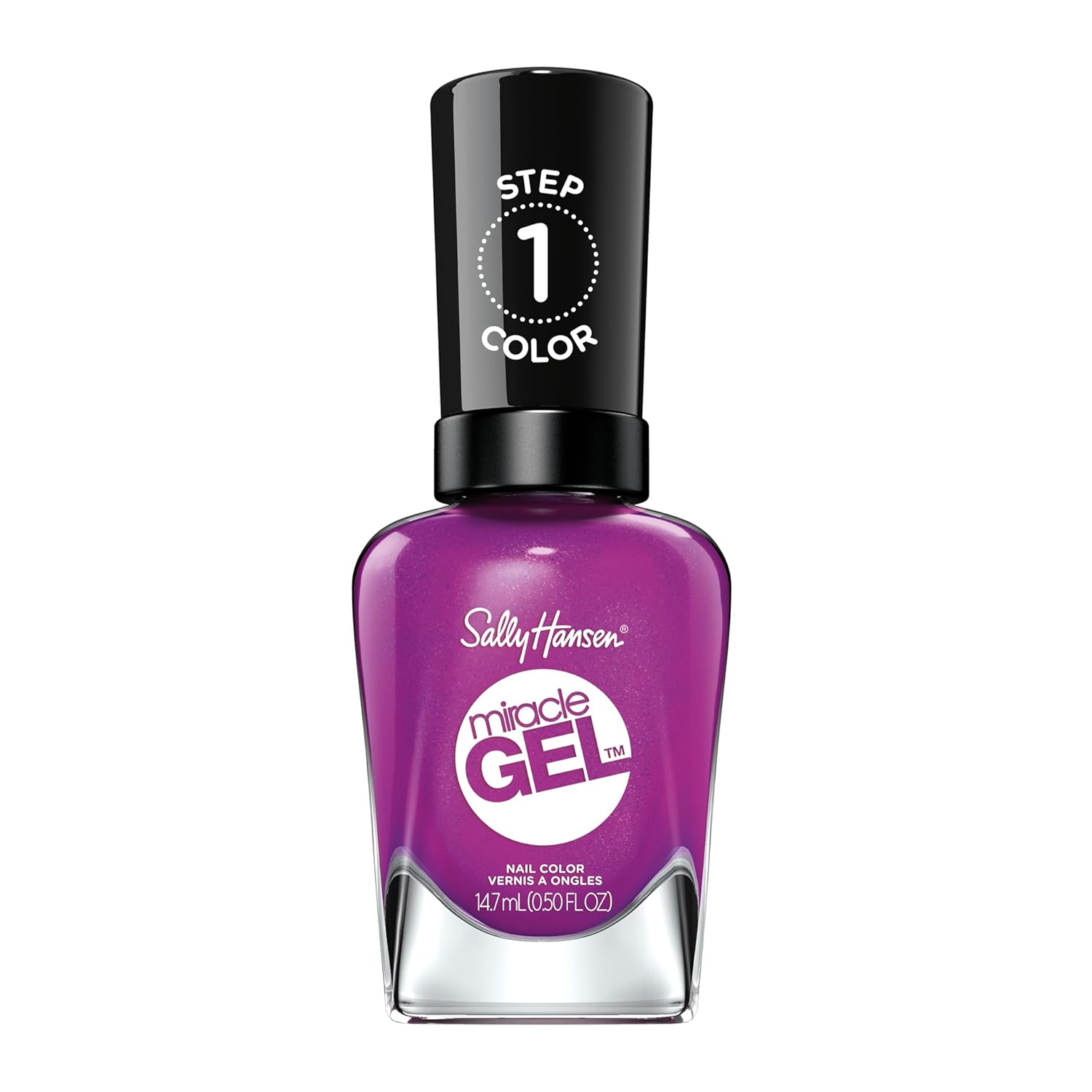 Sally Hansen Miracle Gel™, Hunger Flames, Long Lasting, Gel-Like Formula, No Uv Lamp Needed, Purple Nail Polish