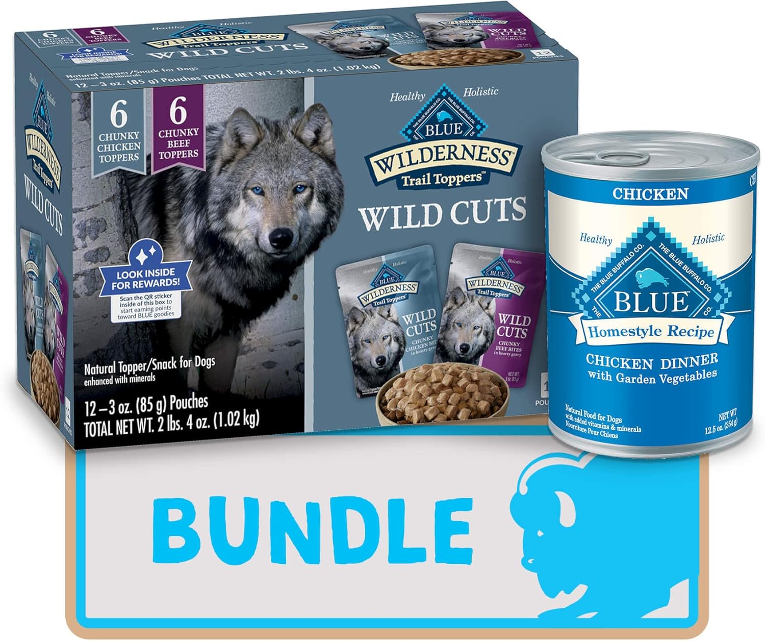 Blue Buffalo Natural Wet Dog Food Bundle, Chicken