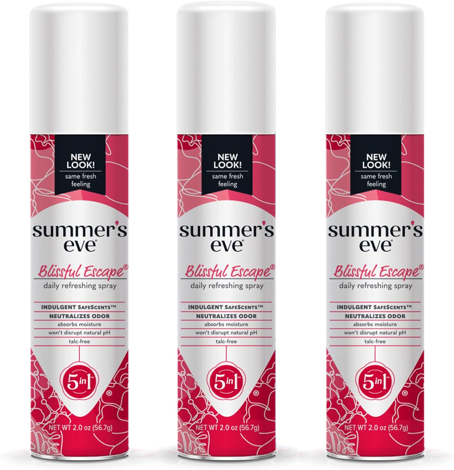 Summer'S Eve Blissful Escape & Amber Nights Daily Feminine Sprays, 2 Oz, 3 Pack & 2 Oz