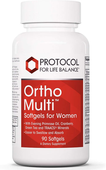 Protocol Ortho Multi - Antioxidants, Bone Health, Multivitamin for Women - 90 Softgels