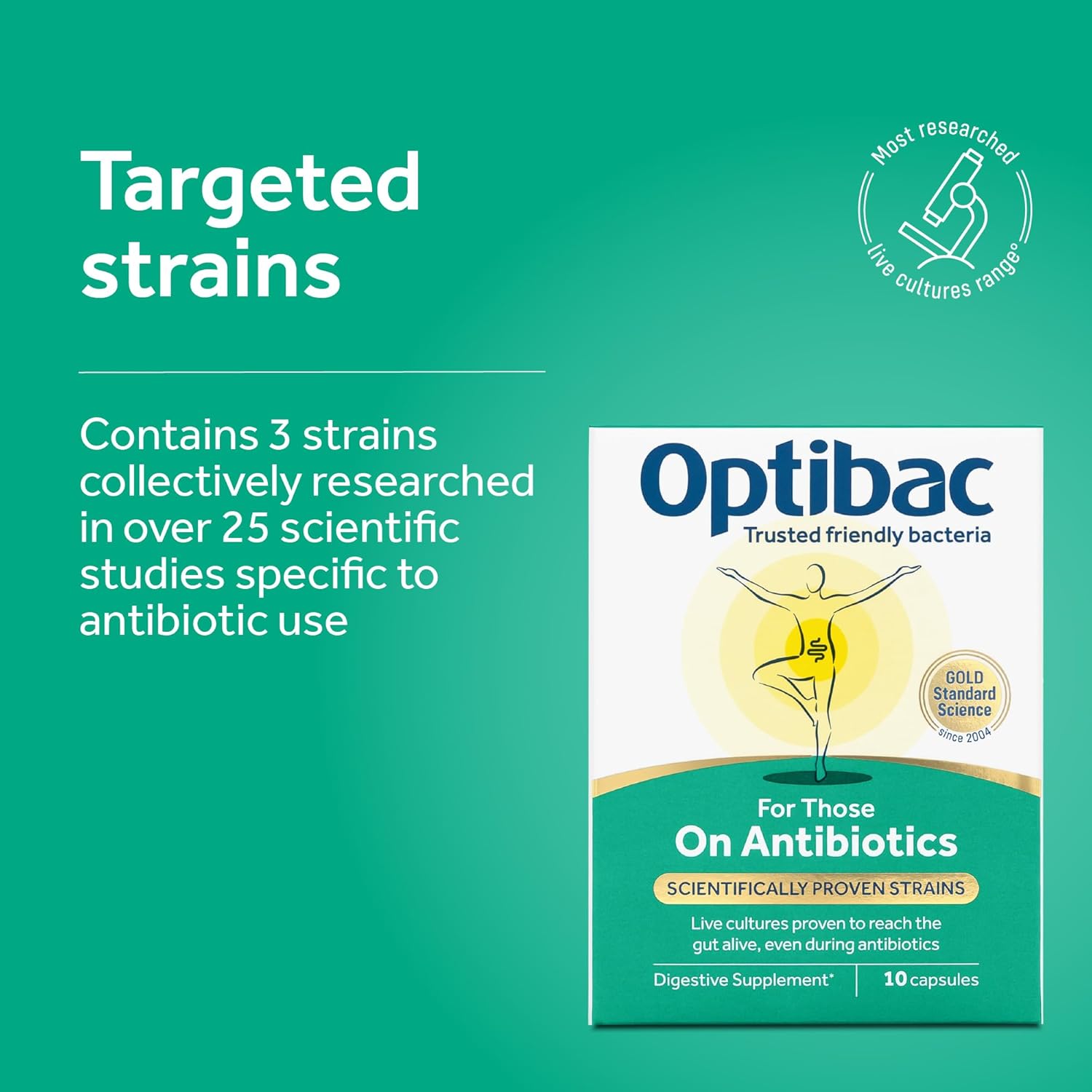 Optibac Probiotics for Those on Antibiotics - Vegan Digestive Probiotic Supplement with 4.5 Billion Bacterial Cultures - Researched Alongside Antibiotics - 20 Capsules : Amazon.co.uk: Health & Personal Care