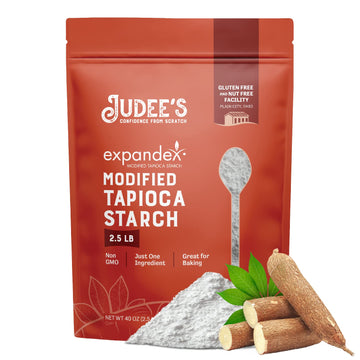 Judee’S Expandex Modified Tapioca Starch 2.5 Lb - 100% Non-Gmo, Gluten-Free & Nut-Free - Usa Packaged - Thickens And Enhances Texture - Great For Making Tortillas, Bread, And Bagels