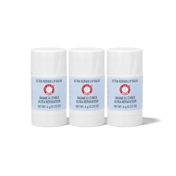 First Aid Beauty Ultra Repair Lip Balm – Instantly Hydrates To Leave Lips Soft, Supple + Plump – Concentrated Formula Of Botanical Oils, Butters + Waxes – Three Pack, 3 * 0.25 Oz