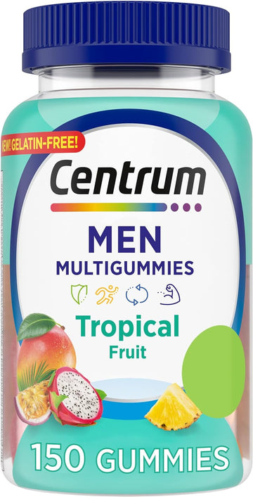 Centrum Men'S Multivitamin Gummies, Tropical Fruit Avors Made From Natural Avors, 150 Count, 75 Day Supply