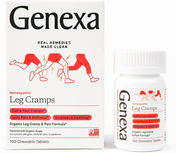 Genexa Leg Cramps - 100 Chewable Tablets - Leg Cramp Relief Remedy - C