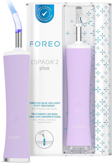 Foreo Espada 2 Plus Precise Targeting Led Light Therapy, Led Face Mask Device, Blemish Tretament Face Care, Medical-Grade Silicone, Scar & Spot Stick For Face, Lavender