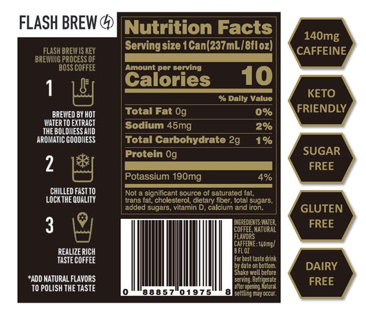 Boss Coffee By Suntory - Japanese Flash Brew Original Black Coffee, 8Oz 12 Pack, Imported From Japan, Espresso Doubleshot, Ready To Drink, Keto Friendly, Vegan, No Sugar, No Dairy