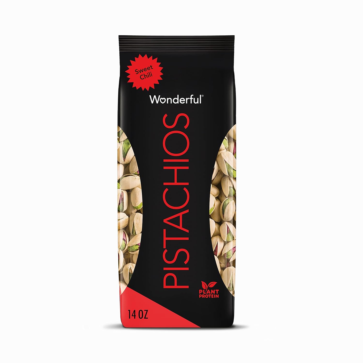 Wonderful Pistachios In Shell, Sweet Chili Flavored Nuts, 14 Ounce Bag, Protein Snacks, Gluten Free, Healthy Snack