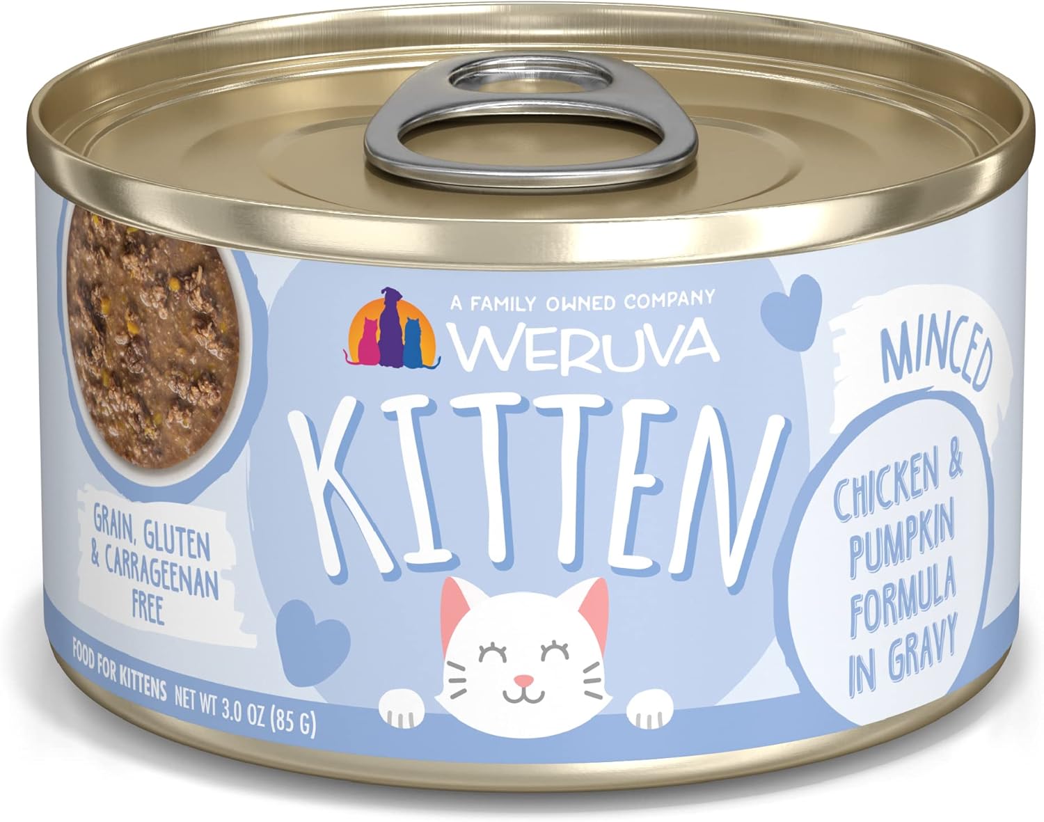 Weruva Kitten, Chicken & Pumpkin Formula In Gravy, 3Oz Can (Pack Of 12)