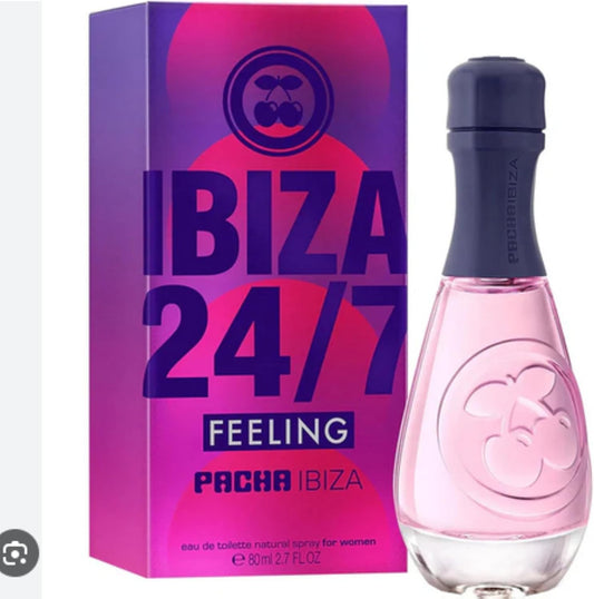Pacha Ibiza Perfumes - Feeling Ibiza 24/7 Her, Eau De Toilette For Women - Long Lasting - Elegant, Fresh And Young Fragance - Floral, Amber And Fruity Notes - Ideal For Day Wear - 80 Ml