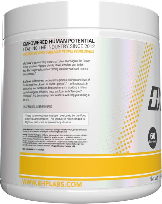 Ehp Labs Oxyshred Pre Workout Powder - Preworkout Powder With L Glutamine & Acetyl L Carnitine, Energy Boost Drink - Mango, 60 Servings