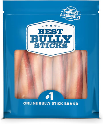 Best Bully Sticks 6 Inch Jumbo Bully Sticks For Large Dogs - 100% Natural, Grass-Fed Beef - Single Ingredient Grain And Rawhide Free Bully Stick Dog Chews | 12 Pack