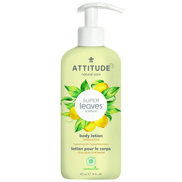 Attitude Body Lotion, Ewg Verified Moisturizer, Vegan Skin Care Products, Non-Greasy, Hydrating For Dry Skin, Cruelty Free, Moisturizing, White Tea Leaves, 16 Fl Oz