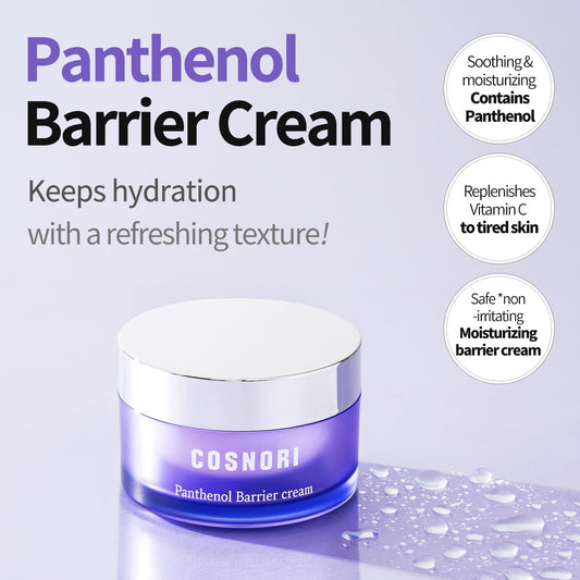 Cosnori Panthenol Barrier Cream - Strengthening Skin Barrier Face Moisturizer - With Panthenol And Kakadu Plum Extract – Calming And Hydrating For Damaged Skin – Irritation Free Formula, 1.69 Oz