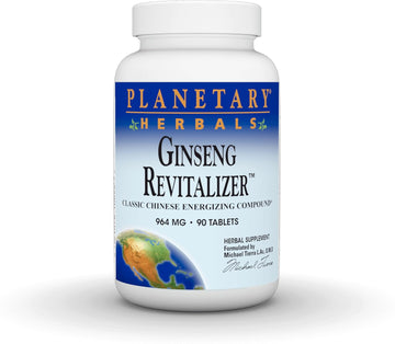 Planetary Herbals Ginseng Revitalizer, Classic Chinese Energizing Com Ginseng Revitalizer*, 394mg - 90 Tablets