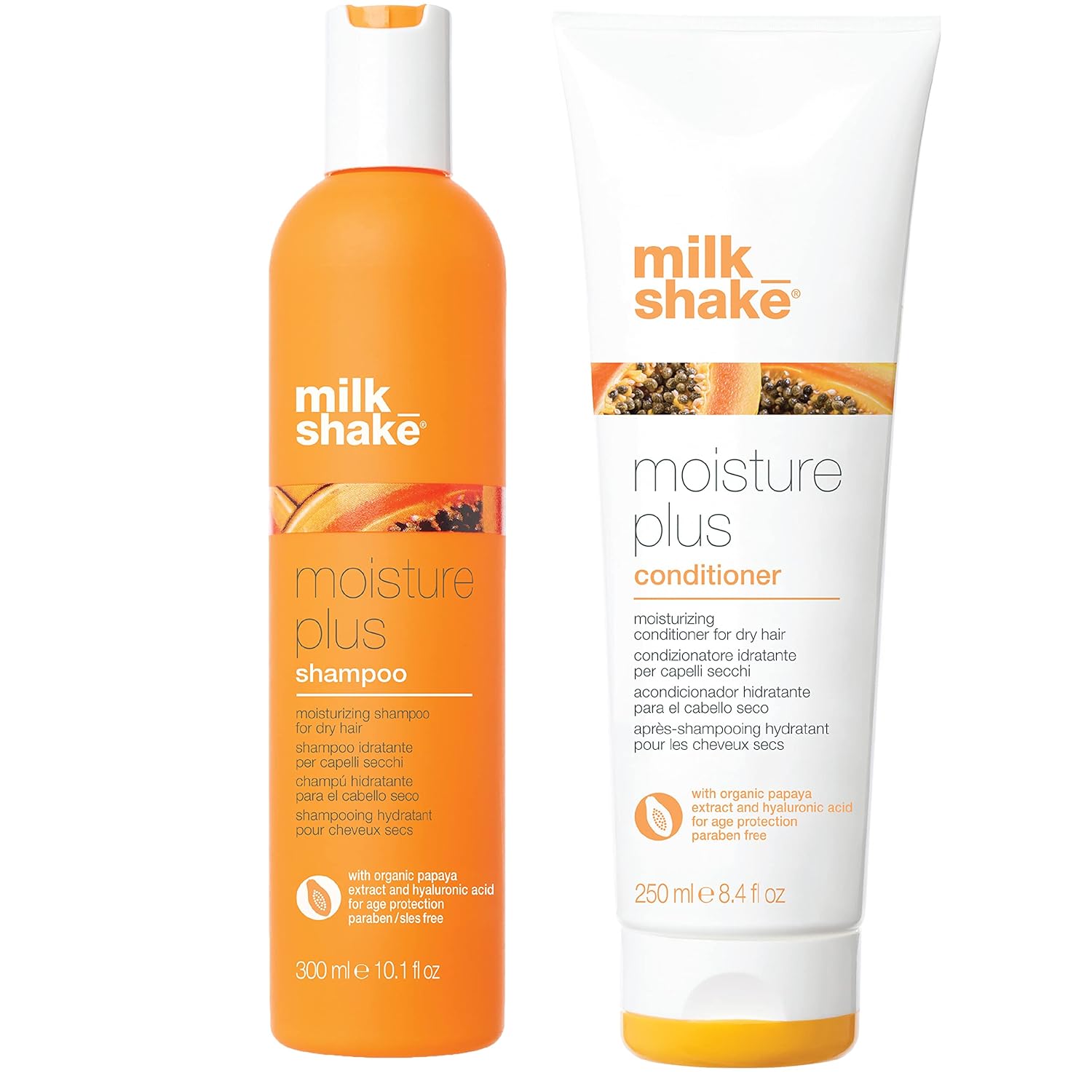 milk_shake Moisture Plus Extra Hydrating And Moisturizing Shampoo 10.1 Fl Oz and Conditioner 8.4 Fl Oz Bundle : Beauty & Personal Care