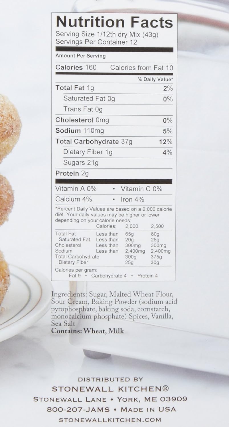 Stonewall Kitchen Cinnamon Sugar Doughnut Mix, 18 Ounces : Biscuit Mixes : Grocery & Gourmet Food