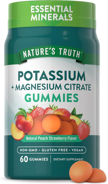 Nature'S Truth Potassium Magnesium Citrate Gummies | 60 Count | Vegan, Non-Gmo & Gluten Free Supplement