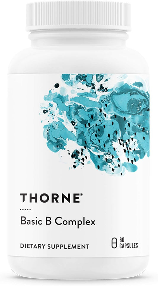 Thorne Basic B Complex (60 Capsules) & Memoractiv (60 Capsules) Bundle - Supports Brain Health, Cellular Energy Production & Focus - Gluten Free, Dairy Free