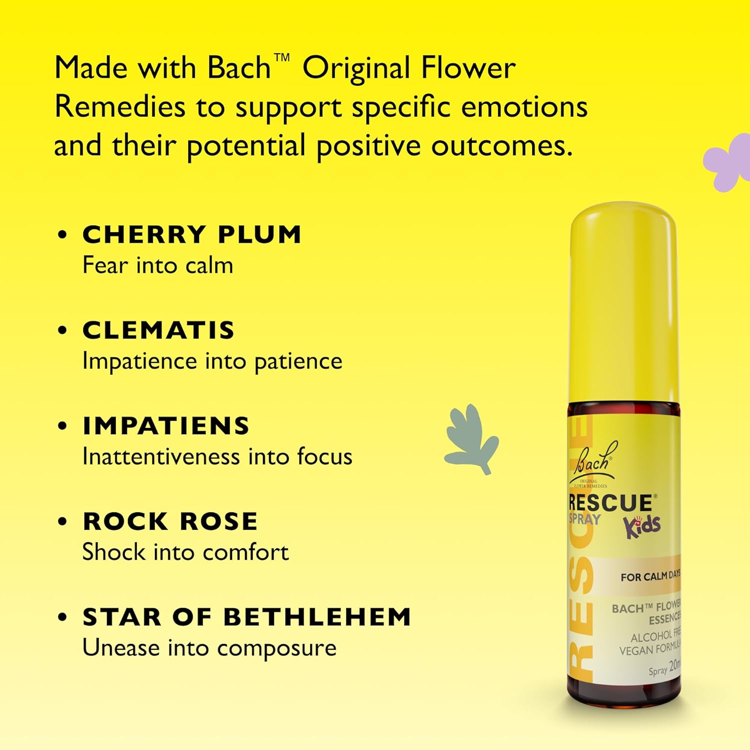 Rescue Kids Comfort & Calm Spray, Flower Essences, for Managing Nerves, Everyday Wobbles, Travelling, New Settings, Alcohol Free, Spray onto Your Tongue : Amazon.co.uk: Health & Personal Care
