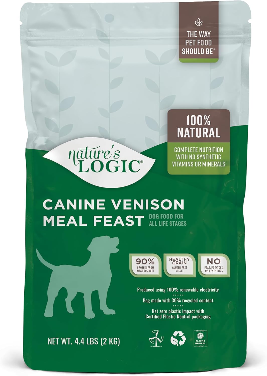 Nature'S Logic Venison Dry Dog Food, 4.4-Pound Bag