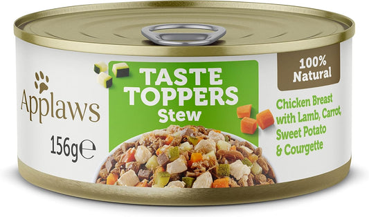 Applaws 100% Natural Wet Dog Food Tins, Grain Free Lamb with Vegetables Stew, 156g (Pack of 12)?TT3521CE-A