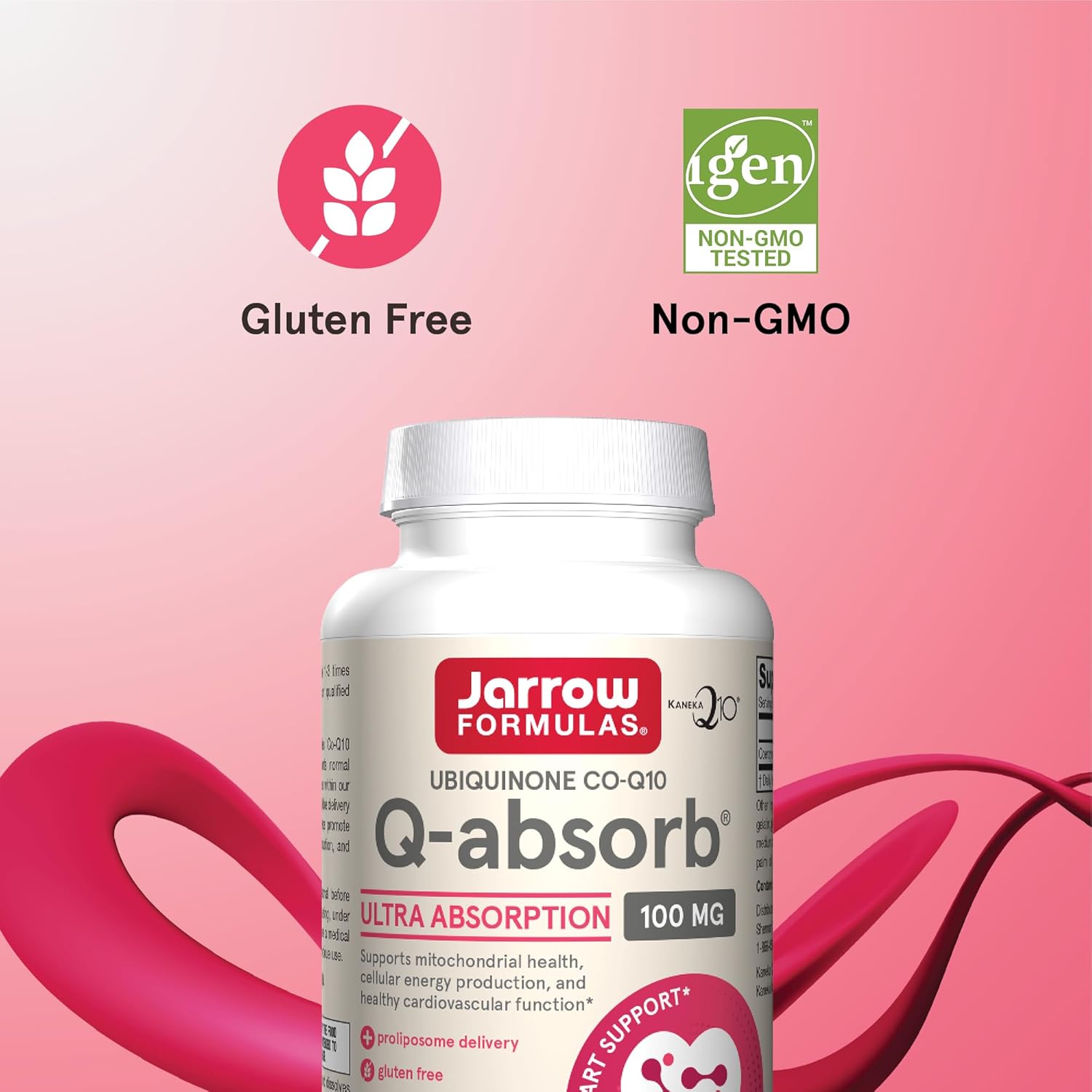 Jarrow Formulas Q-absorb Co-Q10 100 mg, Dietary Supplement, Antioxidant Support for Mitochondrial Health, Cellular Energy Production and Cardiovascular Health, 120 Softgels, 120 Day Supply : Health & Household