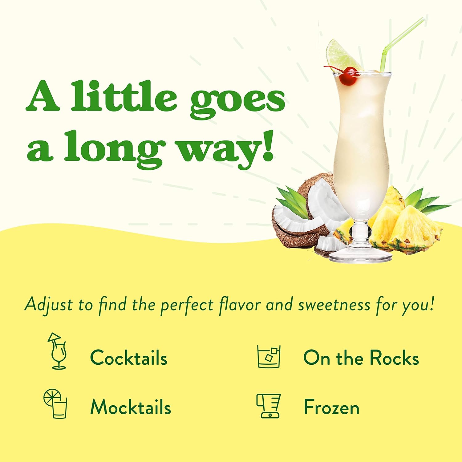 Jordan'S Skinny Syrups, Pina Colada, Sugar Free Cocktail Mix, 32 Ounces (Pack Of 2), Flavoring For Cocktails, Mocktails, Frozen Drinks, & Flavored Beverages