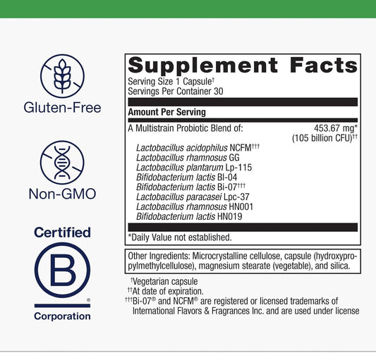 Metagenics Ultraflora Biomepro Probiotic - Daily Multistrain Probiotic - Digestive Health* - Immune Support Supplement* - Shelf-Stable - 30 Capsules