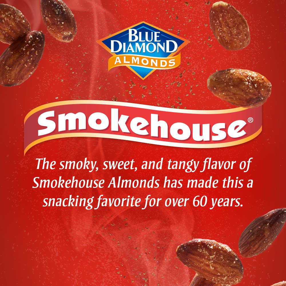 Blue Diamond Almonds Gluten Free Smokehouse Flavored Snack Nuts, 16 Oz Resealable Bag (Pack Of 1)