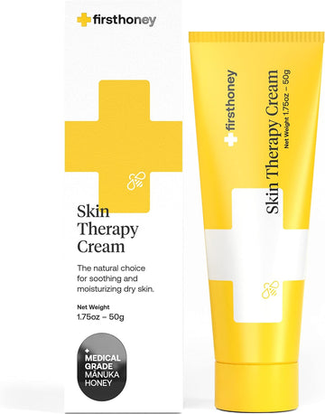 First Honey? Manuka Honey Cream for Dry & Itchy Skin | Fast Relief for Eczema, Rosacea, Psoriasis, & Dermatitis | Natural & No Fillers | Safe for