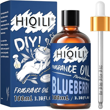 HIQILI Blueberry Essential Oil - Premium Fruit Fragrance Oil for Candle Making, Diffuser, Perfume, DIY, 3.38 Fl Oz Halloween Thanksgiving Gift
