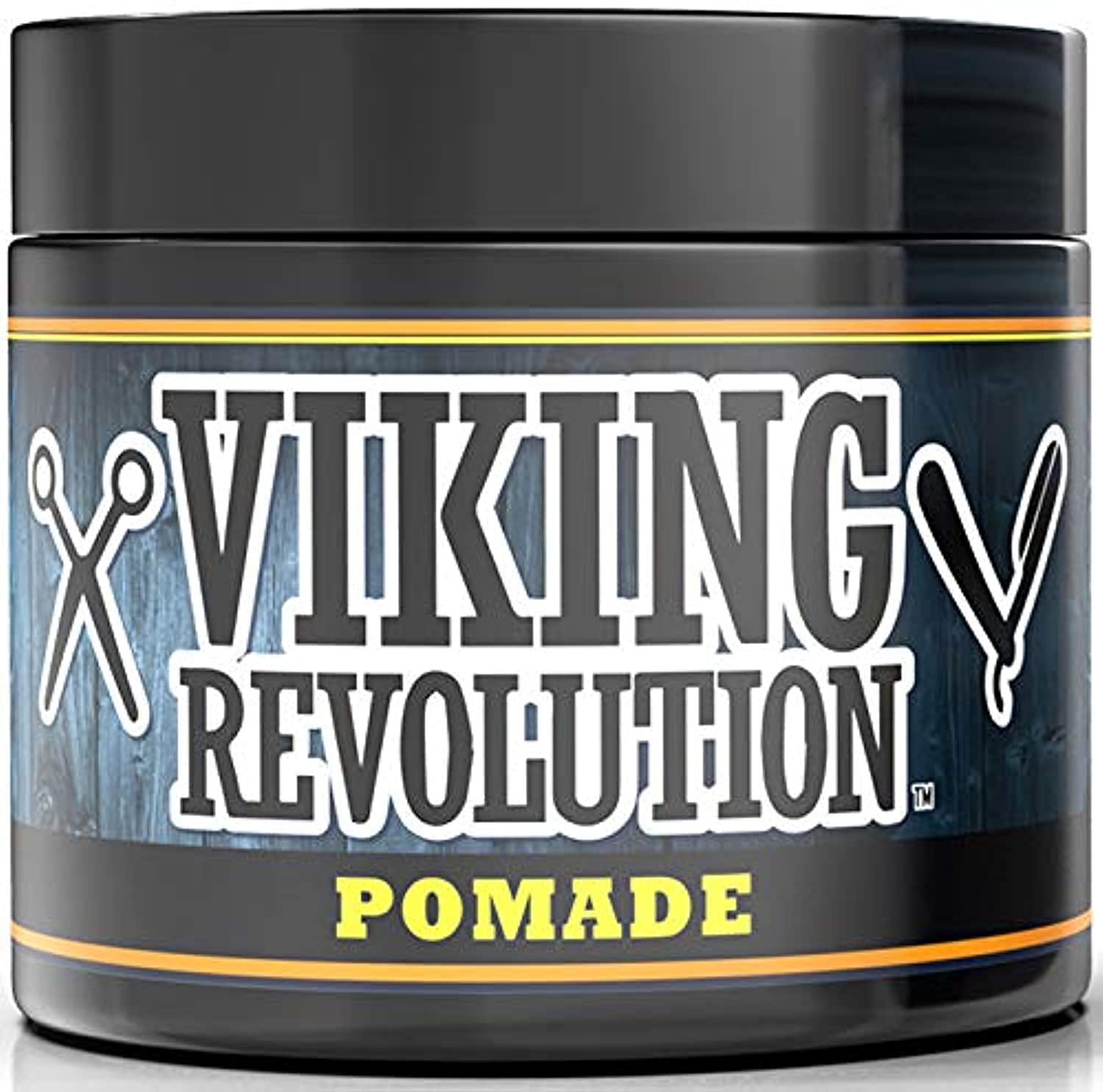 Viking Revolution Pomade For Men 4Oz - Firm Strong Hold & High Shine For Classic Styling - Water Based & Easy To Wash Out (Firm, 1 Pack)