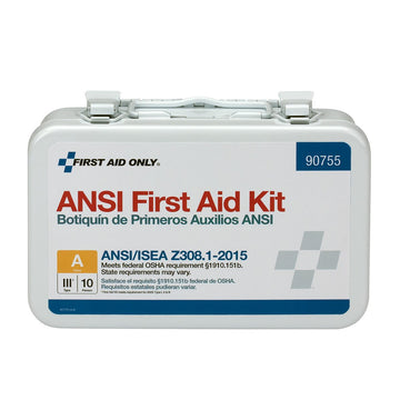 First Aid Only 90755 Ansi A 2015 And Osha Compliant First Aid Kit, 10-Person Emergency First Aid Kit For Business, Home, Car, And Worksites, 71 Pieces