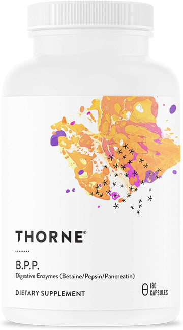 Thorne Multi Enzyme (Formerly B.P.P.) - Betaine, Pepsin, Pancreatin - Comprehensive Blend of Digestive Enzymes to Support Normal Digestion - Dairy-Free - 180 Capsules - 90 Servings